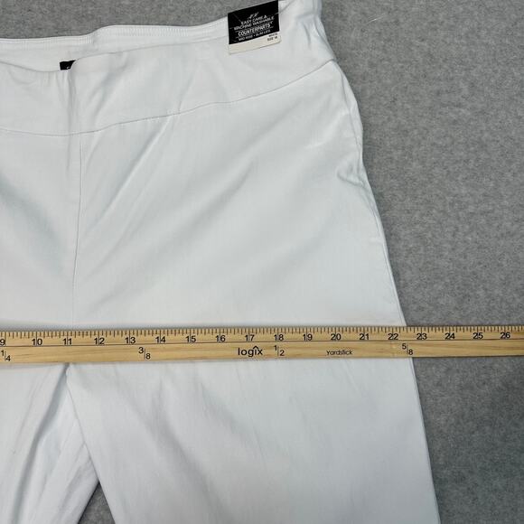 Counterparts Pull-On Mid Rise Slim Leg Dress Pants Womens 18 White Luxe Stretch - Picture 12 of 15